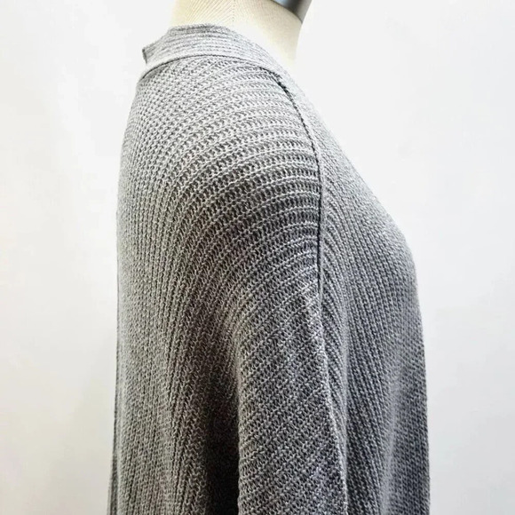 NWT SONOMA Women Long Sleeve Open Front Knit Gray Long Cardigan Sweater Size 3X - Picture 2 of 12